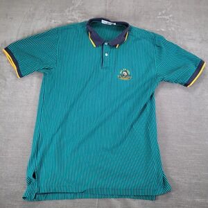 IZOD Club 1994‎ US Open Golf Polo Shirt Men's Large Green Stripe Short Sleeve